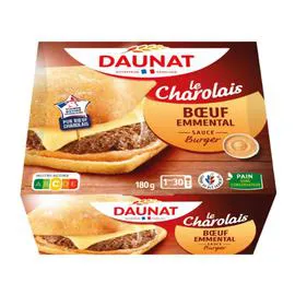 DAUNAT Burger pain/boeuf/emmental 180g