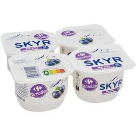 Yaourts Skyr myrtille 0% MG (4x100g)
