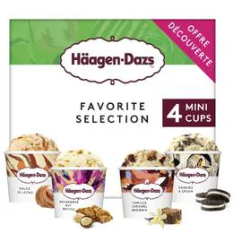 Glace minicup Favorite Selection x4 (318g)