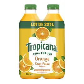 Pur jus d'orange Sans pulpe (2x1l)