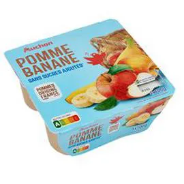 Coupelles pomme banane sans sucres ajoutés (4x100g)