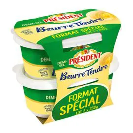 Beurre Tendre Demi-Sel 80% Mg (2x250g)