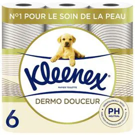 KLEENEX Papier toilette dermo douceur x6