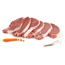 Viande de Porc: Côtes premières à griller Label Rouge (800g)