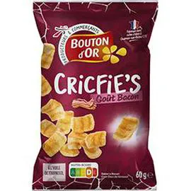 BOUTON D'OR Biscuits apéritif Cricfie's goût bacon 60g