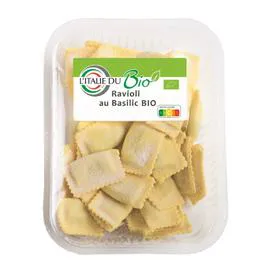 Pâtes fraîches Ravioli au basilic Bio (250g)