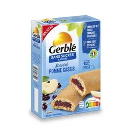 GERBLÉ Biscuit fourré cassis sans sucres ajoutés 180g