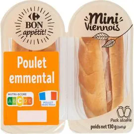 Sandwich mini viennois poulet emmental (130g)