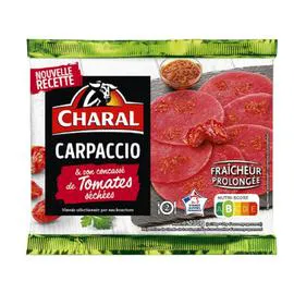 Carpaccio de boeuf tomates olives (230g)