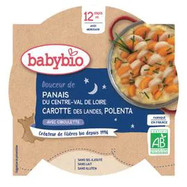 Assiette Bio 12 mois Panais carotte polenta (230g)
