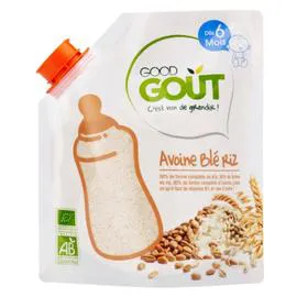 GOOD GOÛT Céréales bébé dès 6 mois avoine blé riz Bio 200g