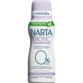 NARTA Déodorant Biotic Peaux Sensibles Hypoallergénique 100ml