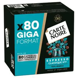 Café capsules Compatibles Nespresso Espresso Classique °7 (x80)