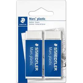 Lot de 2 gommes blanches sans latex MARS PLASTIC (l'unité)