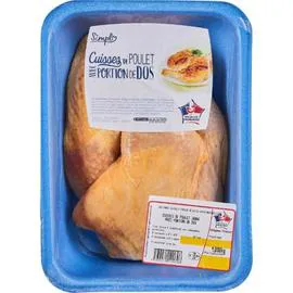 Cuisses de poulet jaune avec portion de dos (1kg)