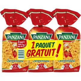 PANZANI Pâtes serpentinetti 3x500g