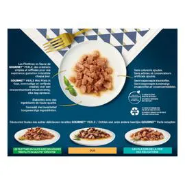 Pâtée pour chat Les Filettines en sauce (12x85g)