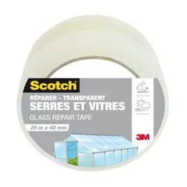 Adhésif vitres transparent 25mx48mm (l'unité)