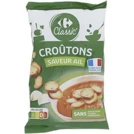 CARREFOUR CLASSIC' Croûtons saveur ail 90g