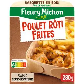 Plat cuisiné poulet rôti frites au four (280g)