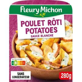 Poulet rôti et potatoes sauce blanche (280g)
