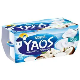 NESTLÉ, YAOS Yaourt à la grecque Noix de coco 4x125g