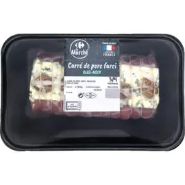 Rôti de porc farci fromage bleu et noix (700g)