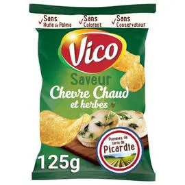 VICO Chips chèvre chaud & herbes 125g