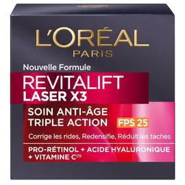 L'ORÉAL PARIS, REVITALIFT LASER Crème Visage Anti-Rides Régénérant FPS20 50ml