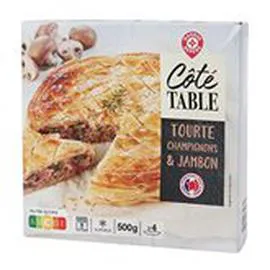 MARQUE REPÈRE, CÔTÉ TABLE Tourte Champignon jambon 500g