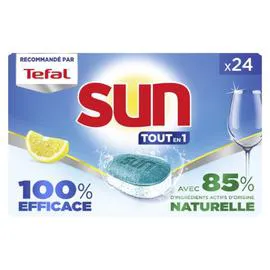 SUN Capsules Lave Vaisselle tout en 1 Citron x24