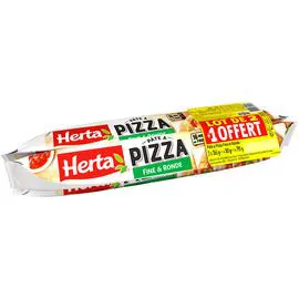 HERTA Pâte à pizza - Fine et ronde - Lot de 3 795g