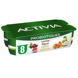 Yaourt aux fruits bifidus cerise figue poire abricot (8x125g)