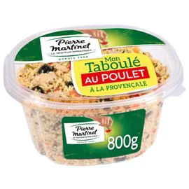 Salade taboulé poulet à la provençale poivron tomates olives (800g)
