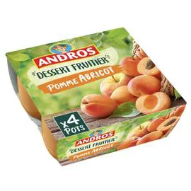 ANDROS Compote pomme abricot 4x100g