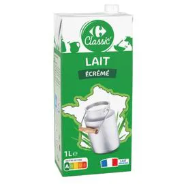 CARREFOUR CLASSIC' Lait écrémé 1l
