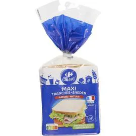 Pain de mie nature maxi tranches (550g)