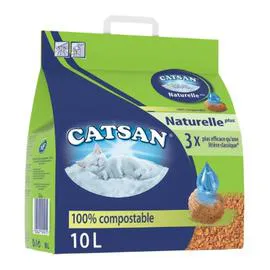 CATSAN Litière pour chat Naturelle Plus compostable 10l