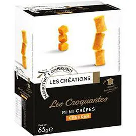 LES CRÉATIONS Les Croquantes mini crêpes Cheddar 65g