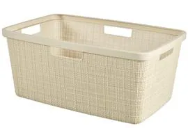 Panière à linge 46L beige (l'unité)