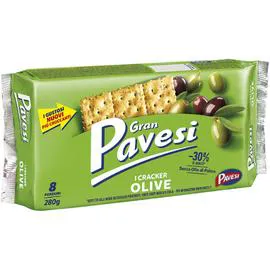 PAVESI Biscuits apéritif Crackers aux olives 280g