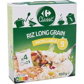 Riz long grain incollable 5 min (4x125g)