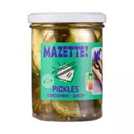 Pickles concombre et aneth bio (210g)