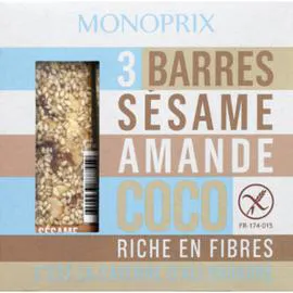 BARRES SESAME AMANDE COCO (75g)