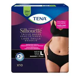 Culottes Silhouettes Taille Basse Noire Taille L TENA x10