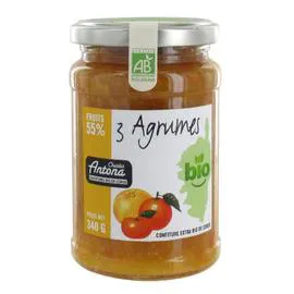 Confiture bio 3 agrumes (340g)