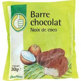 Barres chocolatées à la noix de coco (300g)