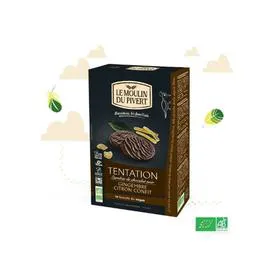 MOULIN DU PIVERT Biscuit Tentation Gingembre-citron Enrob 130g