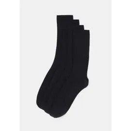 Mi-chaussettes homme noir T43/46 (x2)