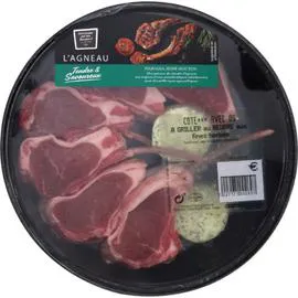 Viande d'Agneau: côtes*** avec os à griller (340g)